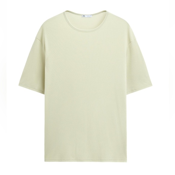 Zara Other - Zara Men's Cream Crew Neck Short Sleeve Tee